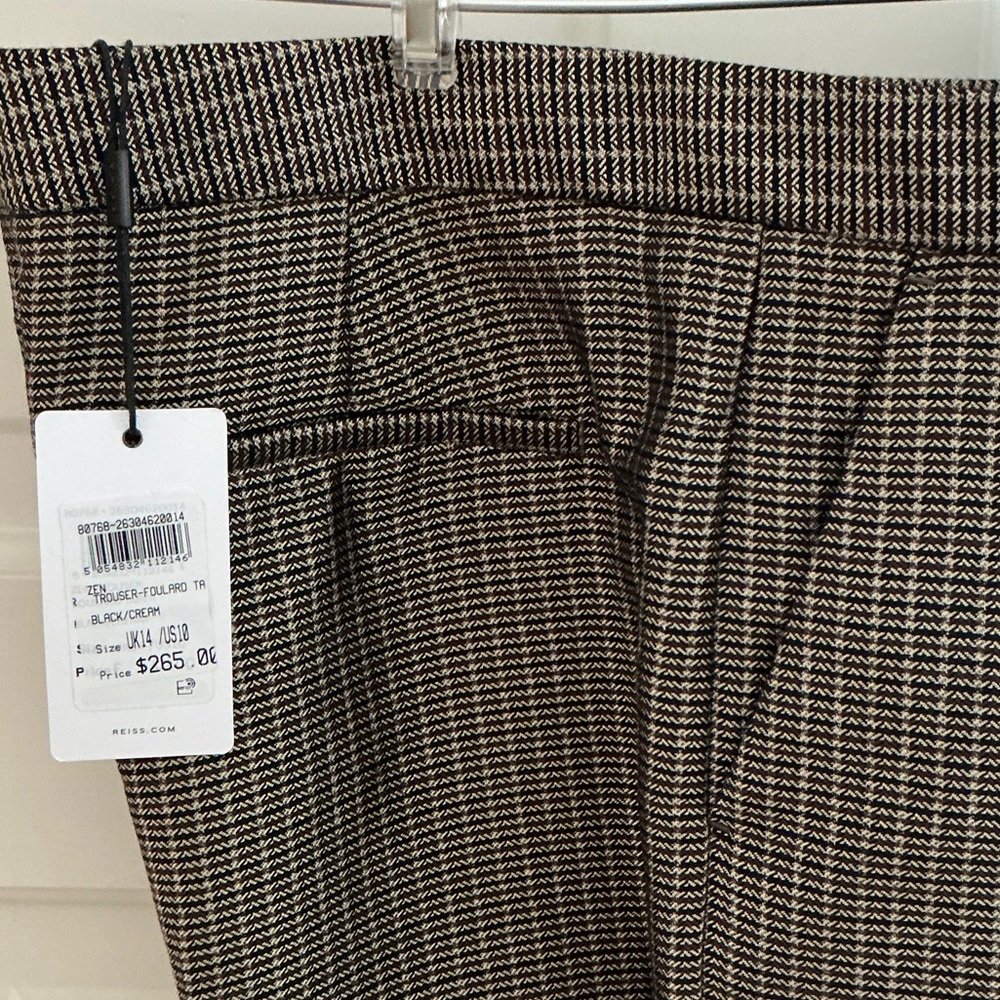 Reiss Black and Cream Trousers